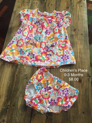 Children’s Place Flower Print Dress with Bloomers