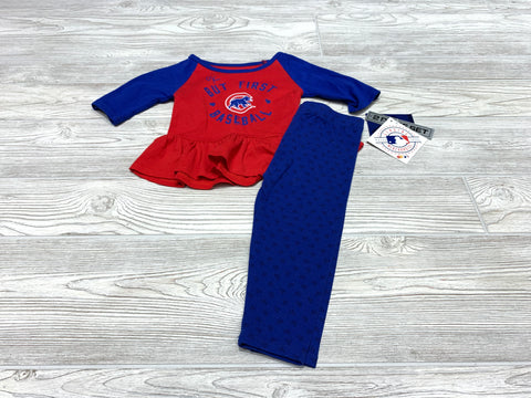 Genuine Merchandise “Ok But First Baseball” Chicago Cubs Outfit