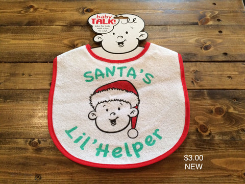 Baby TALK! “Santa’s Lil’ Helper” Bib