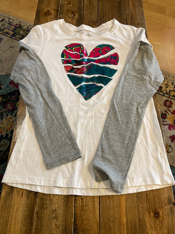 Nike Heart Print Long Sleeve Shirt