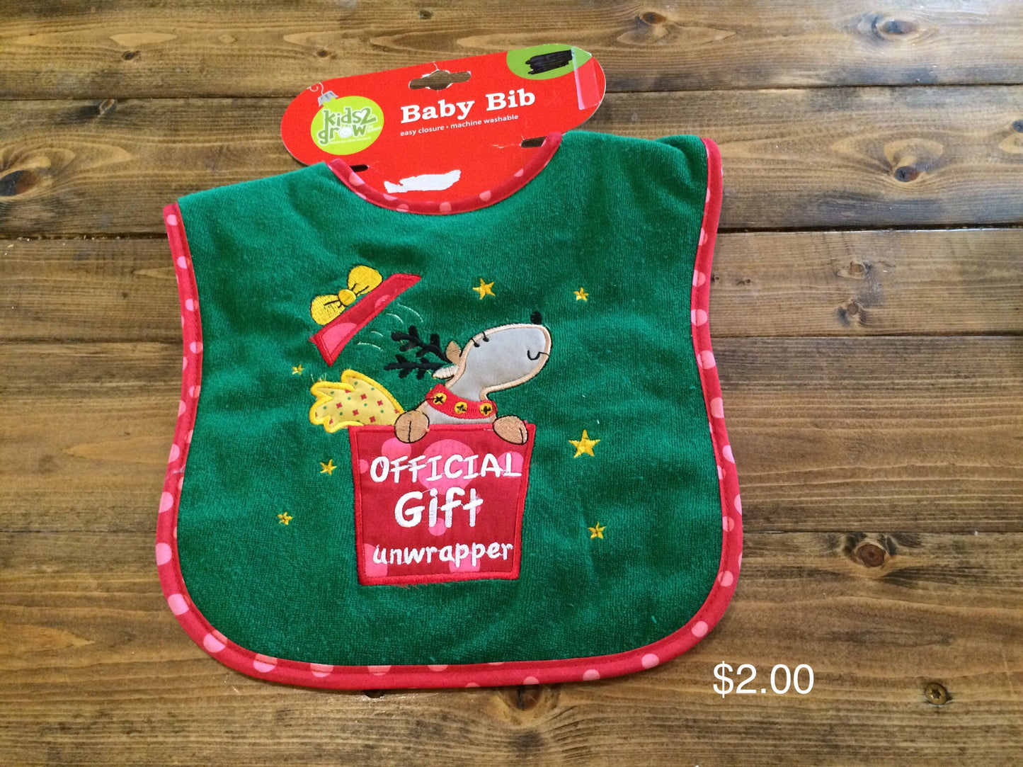 Kids2Grow “Official Gift Unwrapper” Bib