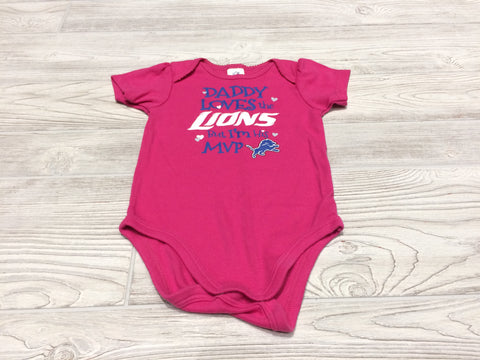 NFL “Daddy Loves the Lions But I’m His MVP” Short Sleeve Onesie