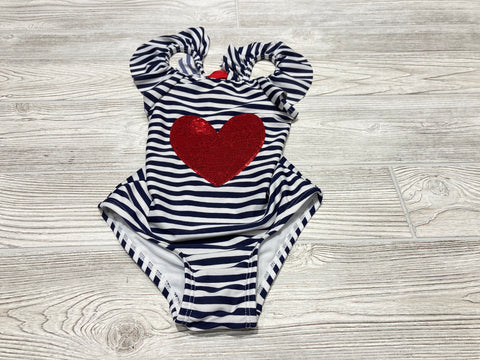 Cat & Jack Heart Sequence Swimsuit