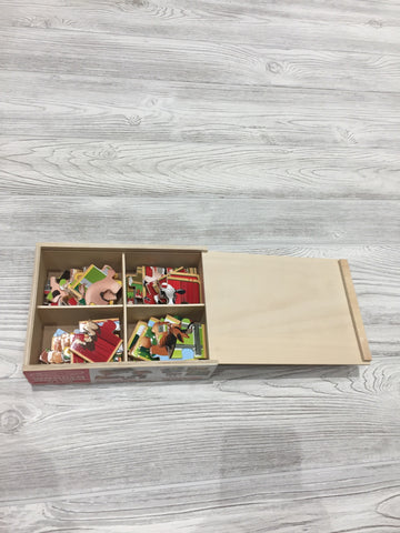 Melissa & Doug 4- Twelve Piece Wooden Jigsaw Puzzles In A Box
