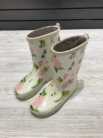 Sweet Honey Flower Print Rain Boots