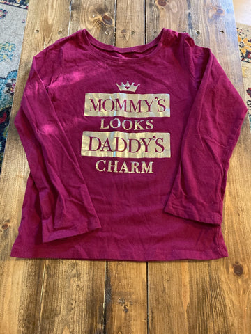 Children’s Place “Mommy’s Looks Daddy’s Charm” Long Sleeve Shirt