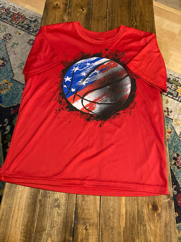 Tek Gear Basketball Print Athletic Short Sleeve Shirt