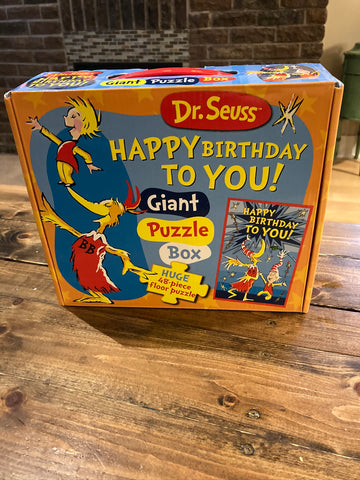Dr. Seuss HAPPY BIRTHDAY TO YOU! Giant Puzzle Box