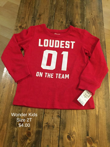 Wonderkids “Loudest 01 On The Team” Long Sleeve Shirt