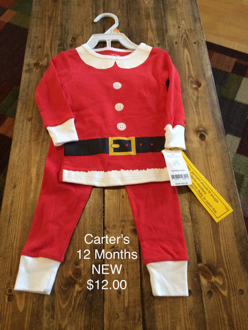 Carter’s Girls Santa Two Piece Pajama Set