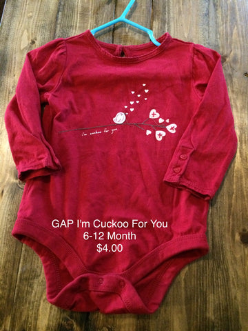 GAP “I’m Cuckoo For You” Onesie