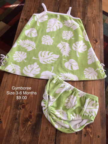 Gymboree Leaf Print Dress with Bloomers
