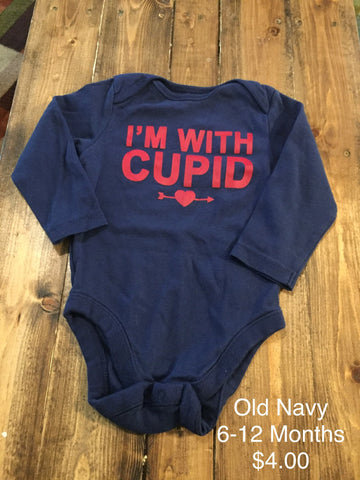 Old Navy “I’m With Cupid” Long Sleeve Onesie