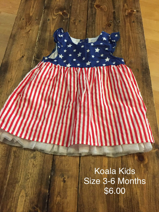 Koala Kids American Flag Dress