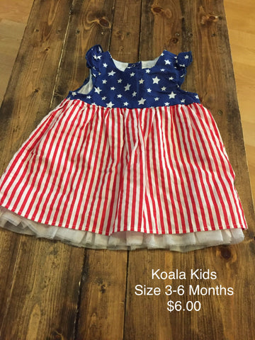 Koala Kids American Flag Dress