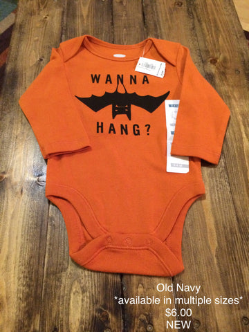 Old Navy “Wanna Hang?” Onesie - Multiple Sizes