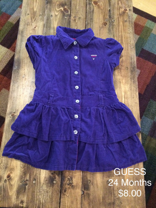 GUESS Button Down Corduroy Dress