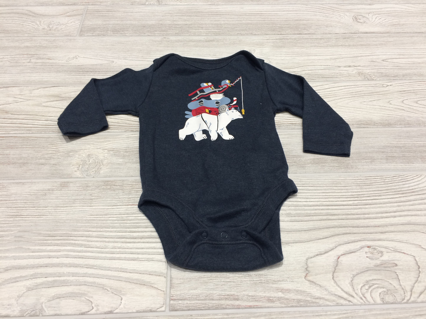 Old Navy Winter Print Long Sleeve Onesie