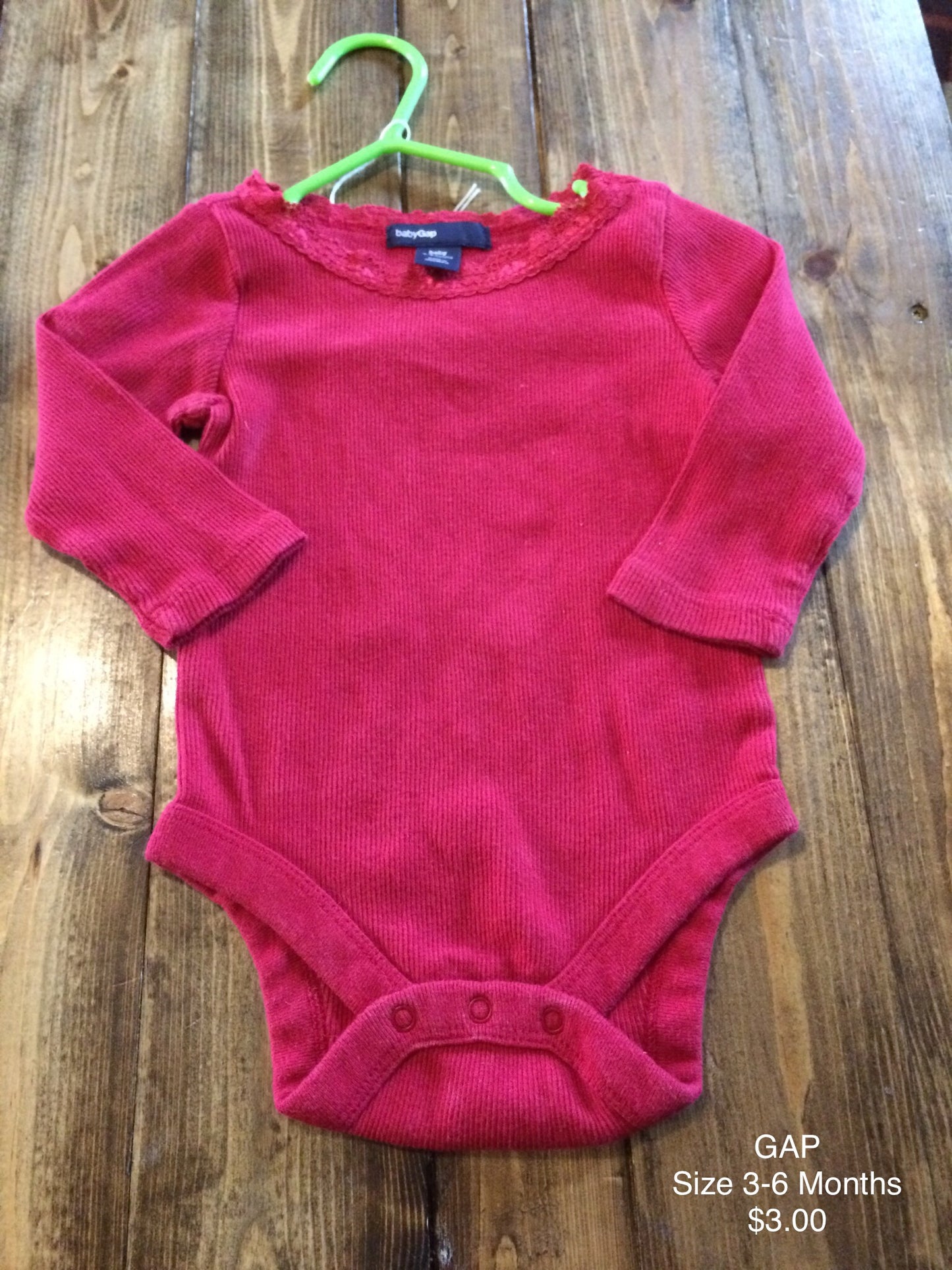 GAP Long Sleeve Onesie