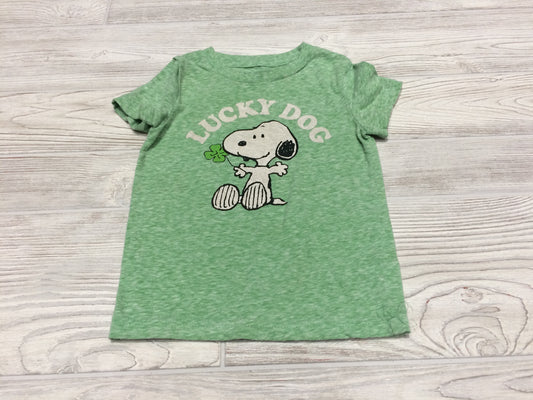 Peanuts “Lucky Dog” Girls Short Sleeve Shirt