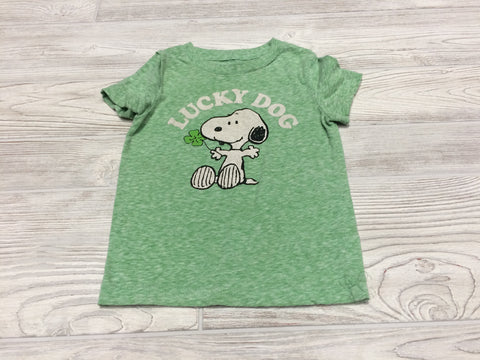 Peanuts “Lucky Dog” Girls Short Sleeve Shirt