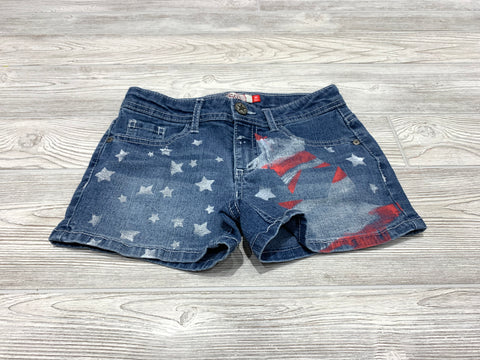 SO Star Print Blue Jean Shorts