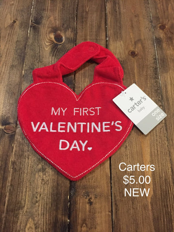 Carter’s “My First Valentine’s Day” Heart Shaped Bib