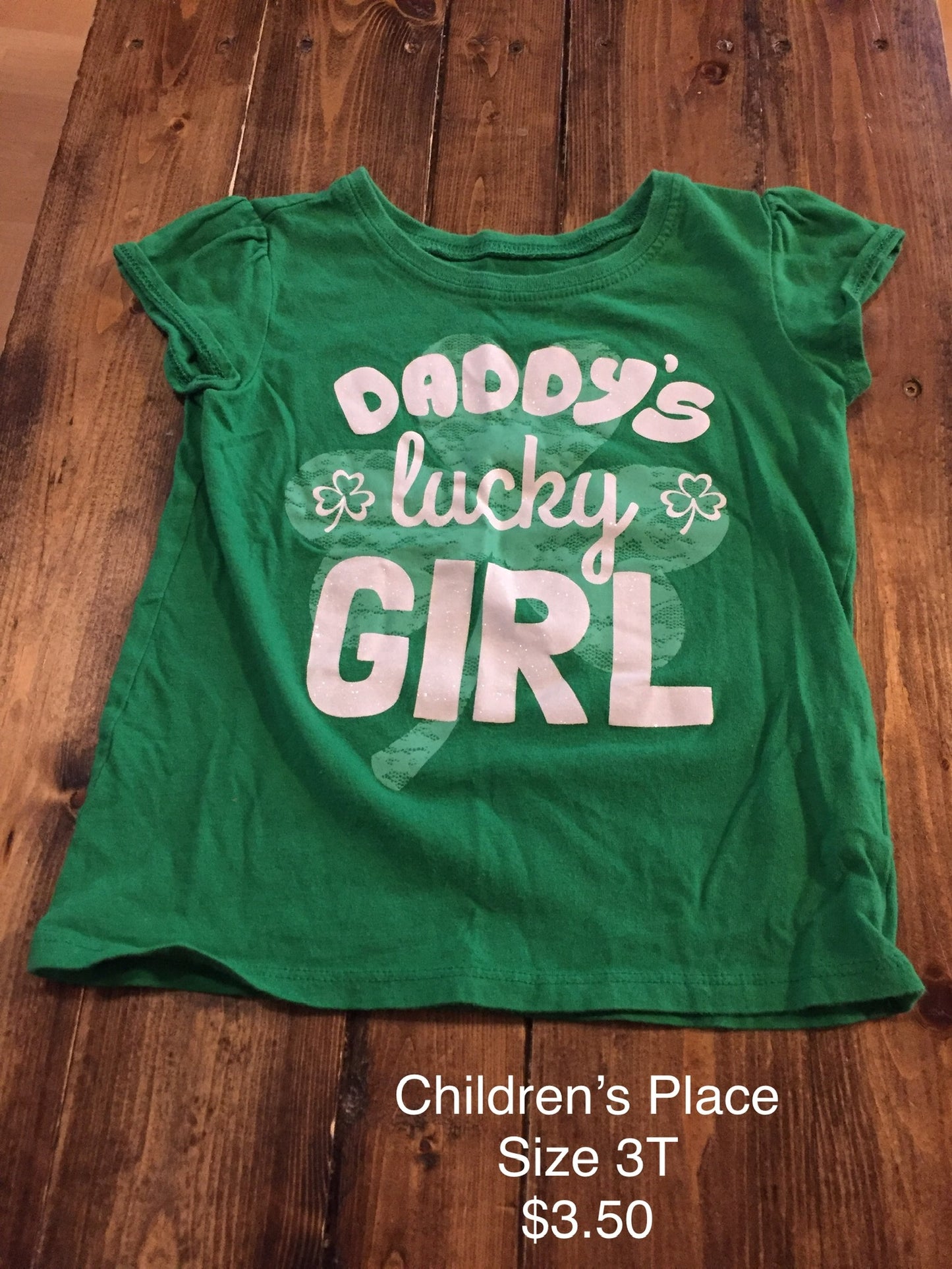 Children’s Place “Daddy’s Lucky Girl” Short Sleeve Shirt