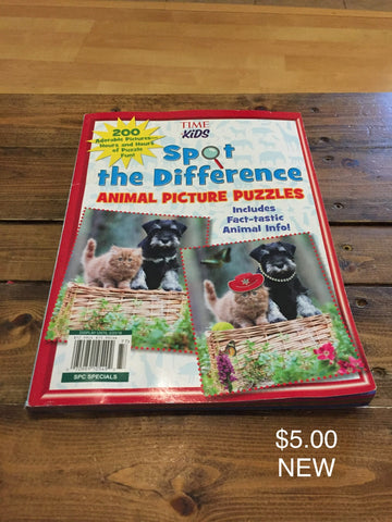 Time Kids: Spot the Difference Animal Picture Puzzles