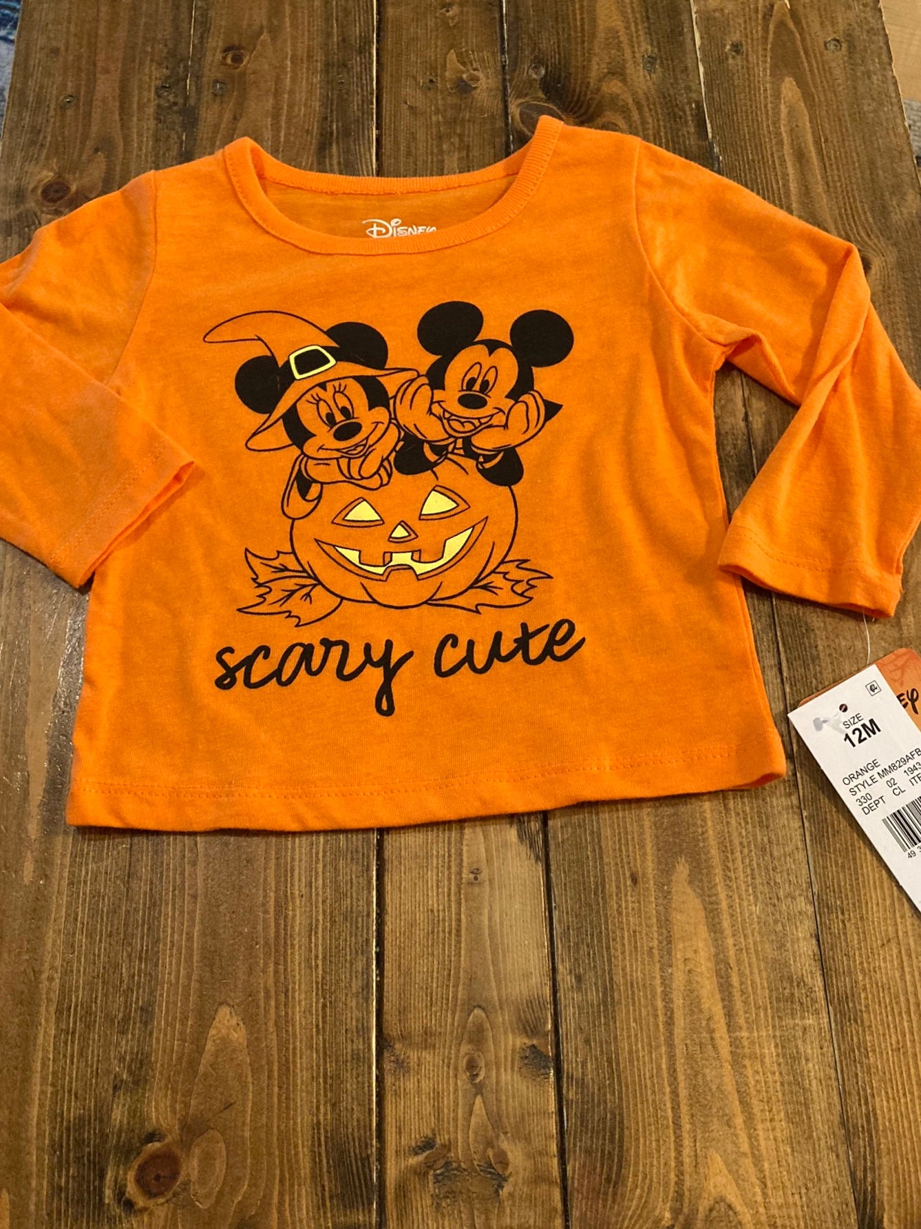 Disney “Scary Cute” Girls Long Sleeve Shirt