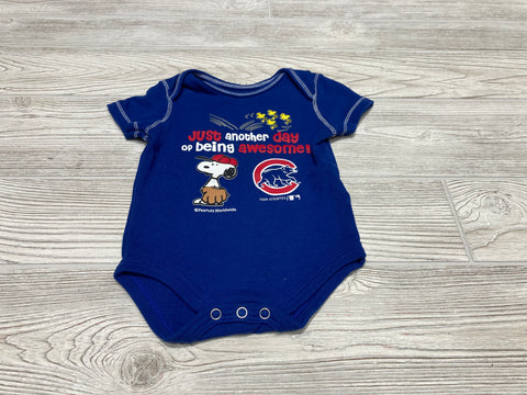 Genuine Merchandise “Just Another Day Being Awesome” Chicago Cubs Short Sleeve Onesie