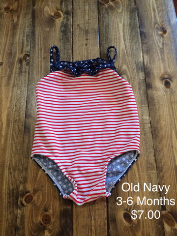 Old Navy American Flag One Piece Swimsuit